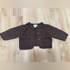 The Children's Place Chocolate Brown Bobble Knit Cardigan